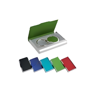 TARJETERO DE METAL CON LLAVERO