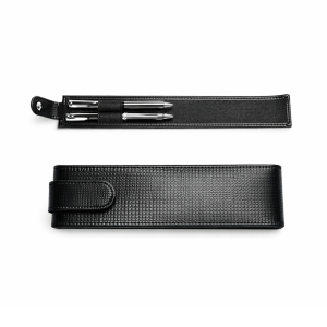 ESTUCHE BIOCUERO CON LAPICERO METALICO Y PORTAMINAS METALICO