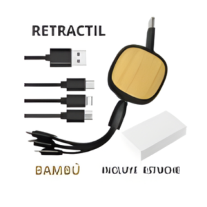 CABLE MULTIPUERTO RETRACTIL